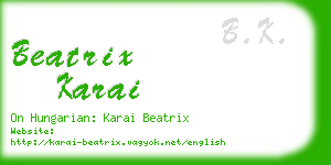 beatrix karai business card